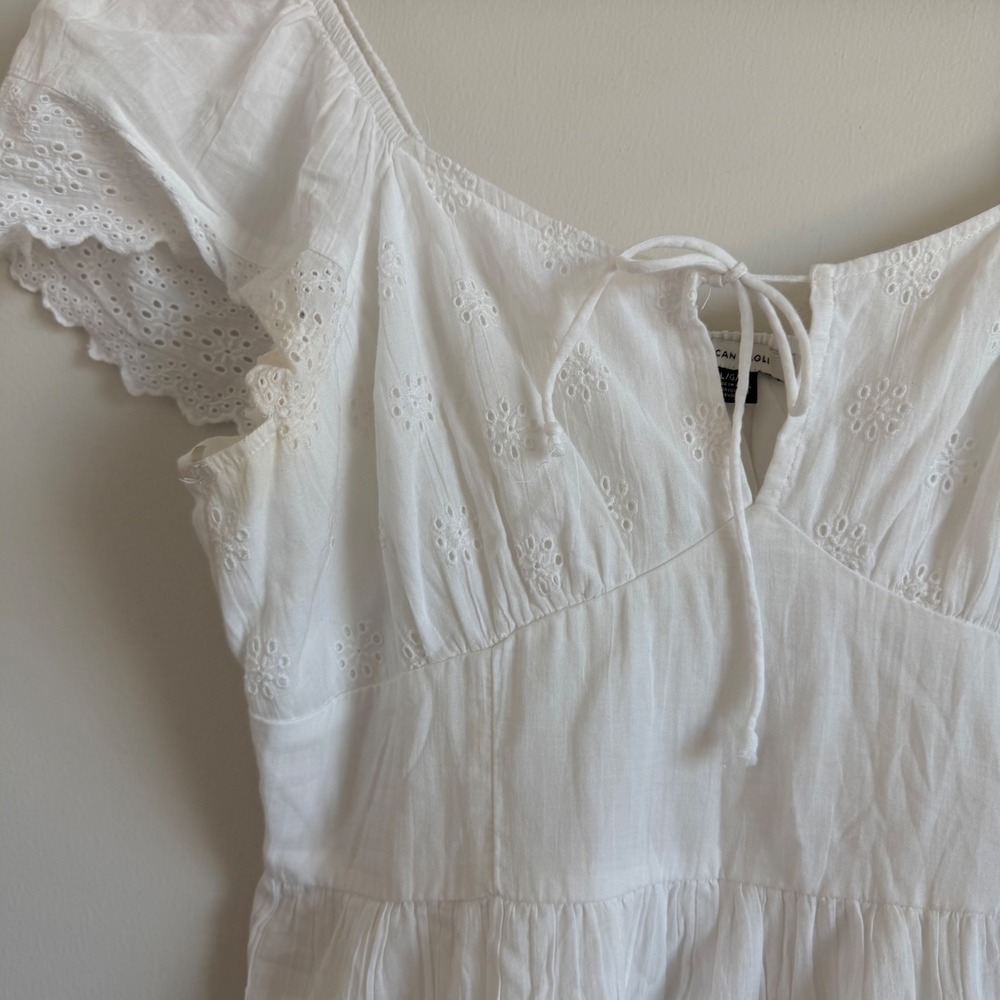 American Eagle Outfitters White Eyelet Mini Dress